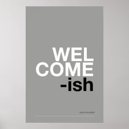 WELCOME-ISH – おもしろ玄関の壁掛けアート ポスター