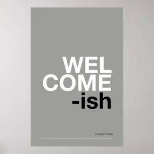 WELCOME-ISH – おもしろ玄関の壁掛けアート ポスター