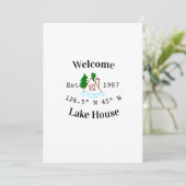Welcome lake house corrdinated est. Year mountain 招待状 (スタンド正面)