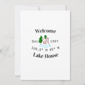 Welcome lake house corrdinated est. Year mountain 招待状 (裏面)