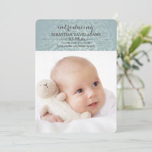 Welcome Little Love Photo Birth発表 案内状 (スタンド正面)