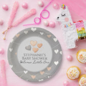 "Welcome Little One" Adoption Baby Shower Plates ペーパープレート (パーティー)