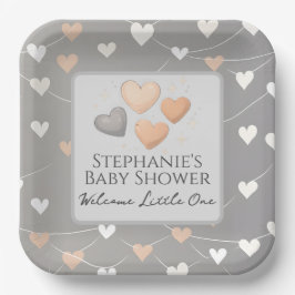 "Welcome Little One" Adoption Baby Shower Plates ペーパープレート