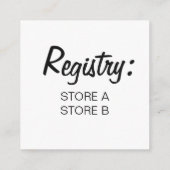 Welcome Little One French Fries Foodie Baby Shower エンクロージャーカード (裏面)