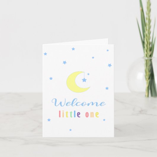 Welcome Little One Rainbow Colors カード (正面)