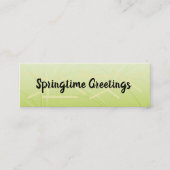 Welcome Little One/Springtime Greetings スキニー名刺 (正面)