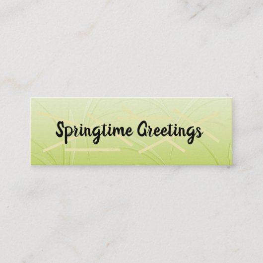 Welcome Little One/Springtime Greetings スキニー名刺 (正面)