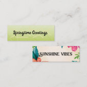 Welcome Little One/Springtime Greetings スキニー名刺 (正面/裏面)