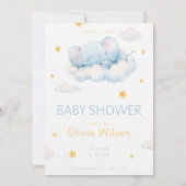 Welcome Little Star Baby Shower 招待状 (裏面)