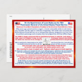 Welcome Louis DeJoy to the USPS ポストカード (正面/裏面)