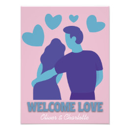 Welcome Love Personalized Wall Poster フォトプリント