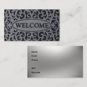 Welcome Mat Vacation Rentals Business Card 名刺 (正面/裏面)