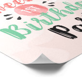 Welcome Melon Sweet Poster Watermelon Birthday ポスター (角)