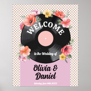 Welcome Music Record結婚のフローラ1950sシンボルや象徴 ポスター