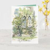 Welcome New Church Member Ivy Windows カード (黄色い花)