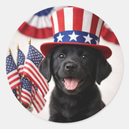 Welcome New U.S. Citizen Patriotic  Round Sticker  ラウンドシール