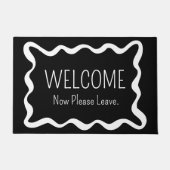 Welcome Now Please Leave Funny Introvert ドアマット (正面)