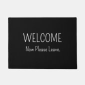 Welcome Now Please Leave Funny Introvert ドアマット (正面)
