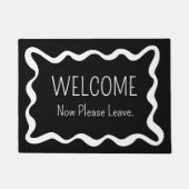 Welcome Now Please Leave Funny Introvert ドアマット (正面)