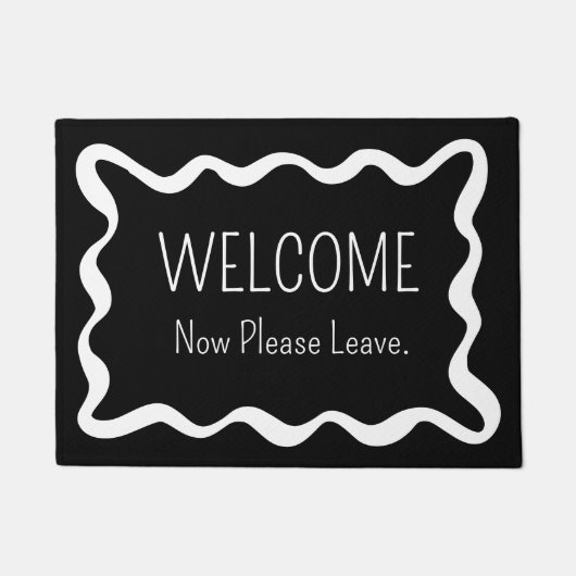 Welcome Now Please Leave Funny Introvert ドアマット (正面)