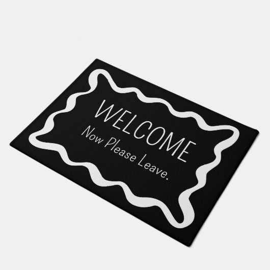 Welcome Now Please Leave Funny Introvert ドアマット (アングル)