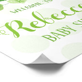 Welcome Party Sign Two Peas in a Pod Baby Shower ポスター (角)