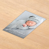 Welcome Photo Script Acrylic Birth Announcement アクリル招待状 (レイダウン)