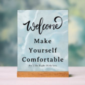 Welcome Please Have a Seat Acrylic Display Sign アクリルサイン (ニュートラル)