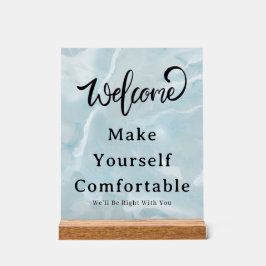 Welcome Please Have a Seat Acrylic Display Sign アクリルサイン