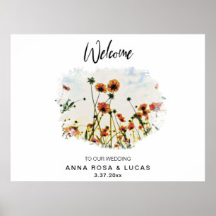 *~* WELCOME PoppyフローラAR9結婚のサイン ポスター