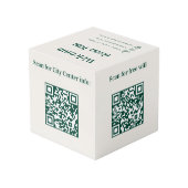 Welcome QR codes info hotel restaurant table ivory フォトキューブ (裏面アングル)