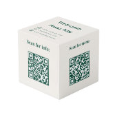 Welcome QR codes info hotel restaurant table ivory フォトキューブ (正面アングル)