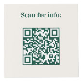 Welcome QR codes info hotel restaurant table ivory フォトキューブ (正面)