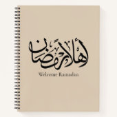 Welcome Ramadan Arabic Calligraphy Thuluth  ノートブック (正面)