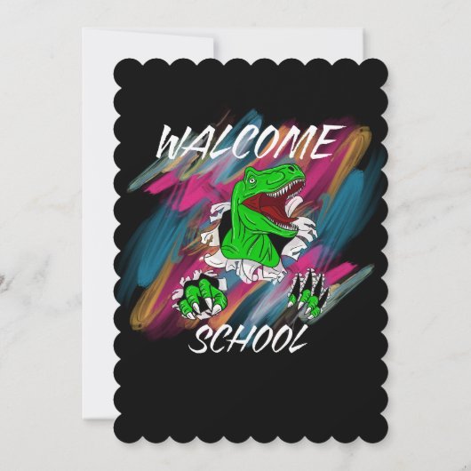 WELCOME SCHOOL WELCOME  BACK TO SCHOOL  招待状 (裏面)