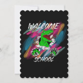 WELCOME SCHOOL WELCOME  BACK TO SCHOOL  招待状 (正面)