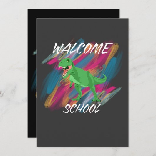 WELCOME SCHOOL, WELCOME BACK TO SCHOOL 2025 招待状 (正面/裏面)