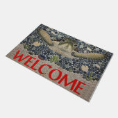 Welcome Sea Turtle Doormat,Turtle Quote Doormat ドアマット (アングル)