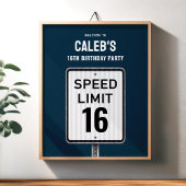 Welcome sign 16th Birthday Speed Limit  ポスター