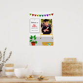  Welcome Sign Kid's Graduation Party Invitation ポスター (キッチン)