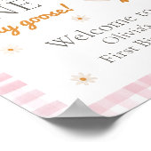 Welcome Sign Little Chick Farm Barnyard Birthday ポスター (角)