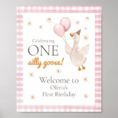 Welcome Sign Little Chick Farm Barnyard Birthday ポスター (正面)