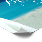 Welcome Sign | Ocean Beach Summer Bridal Shower ポスター (角)