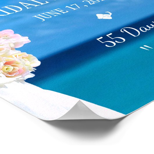 Welcome Sign | Ocean Beach Summer Bridal Shower ポスター (角)