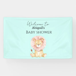 Welcome sign "Sweet Lion" Baby Shower Banner 横断幕