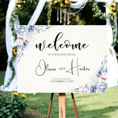 Welcome sign template for wedding with blush pink フォトプリント