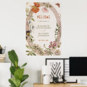Welcome Sign Wedding Vintage Art Nouveau ポスター (ホームオフィス)