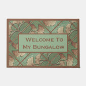 Welcome Sign with Gingko 葉 ドアマット (正面)