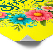 Welcome spring floral  ポスター (角)