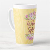 Welcome Spring Tulip and Daffodil カフェラテマグ (左アングル)